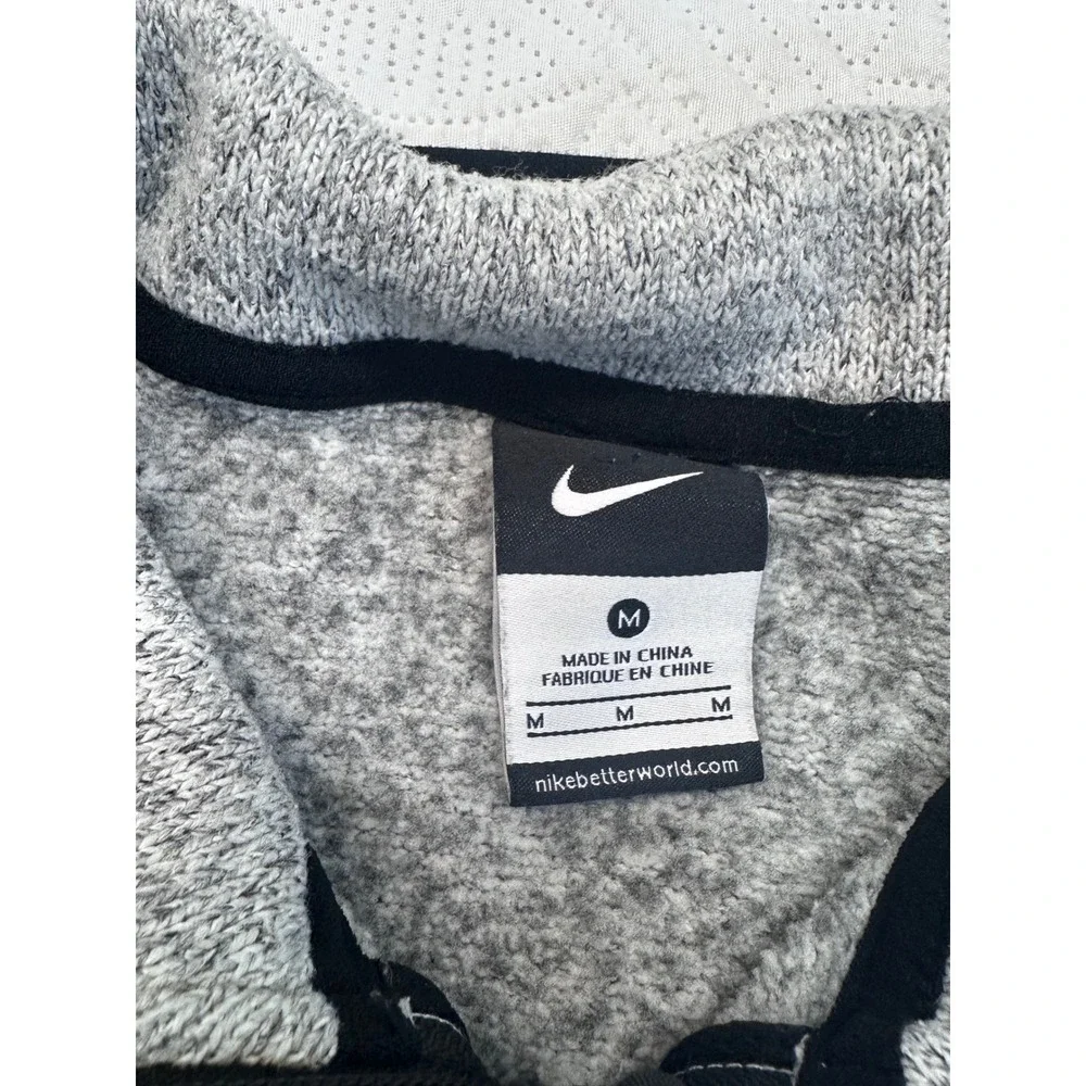 Nike Tech Fleece Knit Full Zip Jacket Grey Black Trim 806983-063 Womens Medium